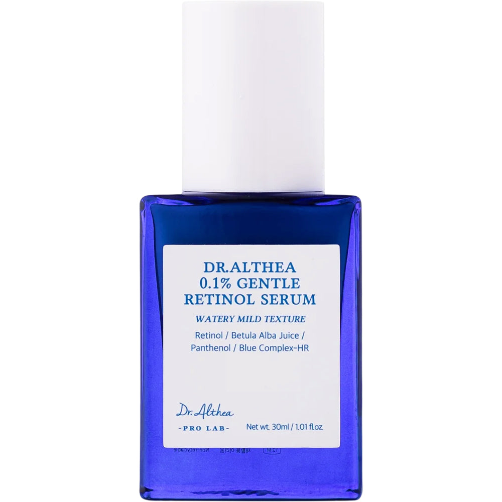 Dr. Althea 0,1% Sanfter Retinol-Serum - Gesichtsserum mit 0,1% Retinol und Bakuchiol formuliert, das zur Verbesserung der Hauttextur und zur Aufrechterhaltung des Anwendungskomforts beiträgt - 30 ml