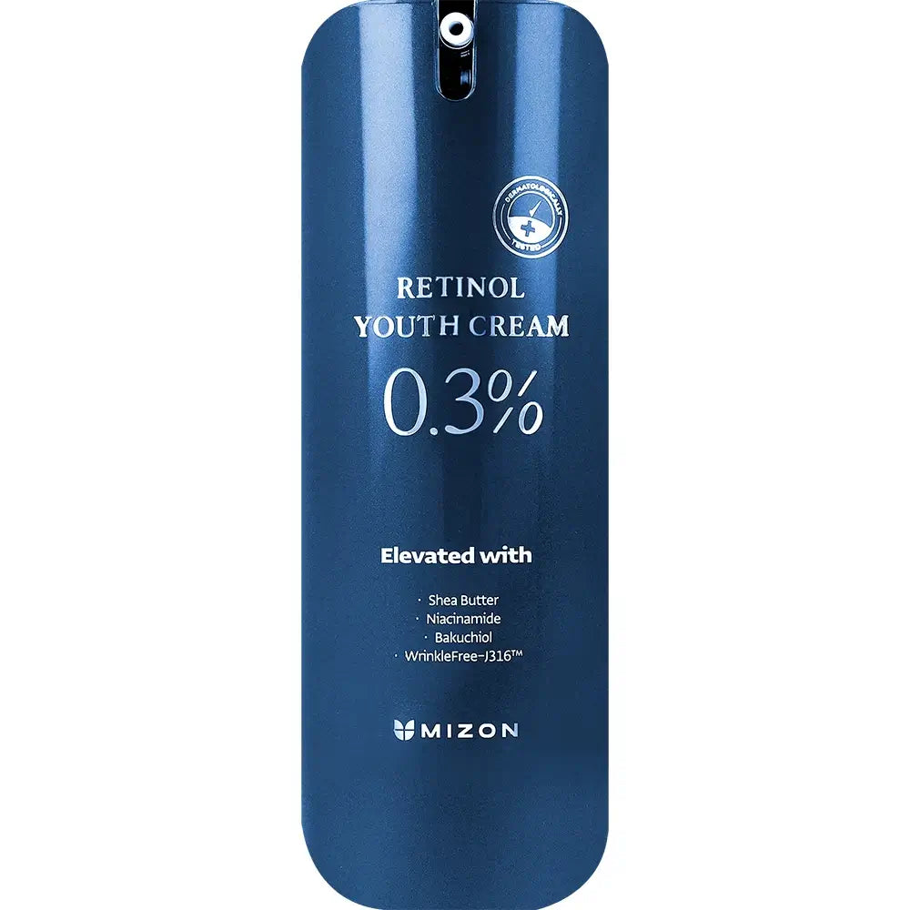 MIZON 0,3% Retinol Jugendcreme - Gesichtscreme mit Retinol und Niacinamid zur Reduzierung von Falten und feinen Linien für einen strahlenderen Teint - 26 g