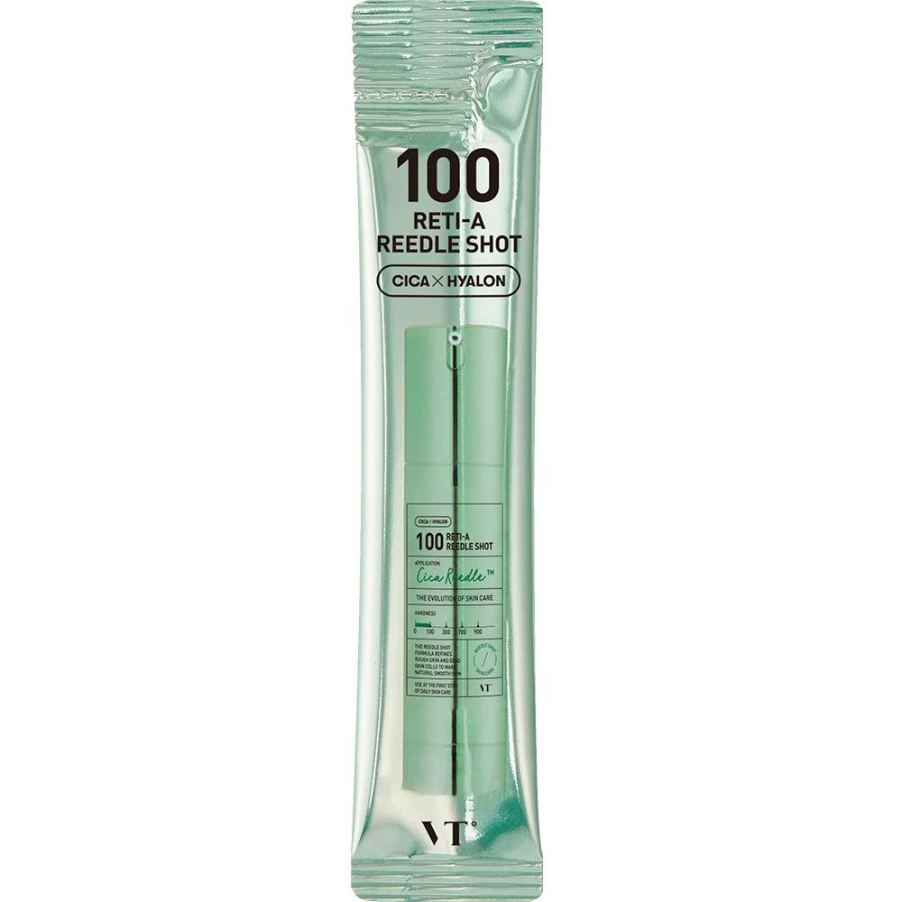 VT COSMETICS 100 Reti-A Reedle Shot Serum für Ausstrahlung und Feuchtigkeit, 2ml x 10 Stück