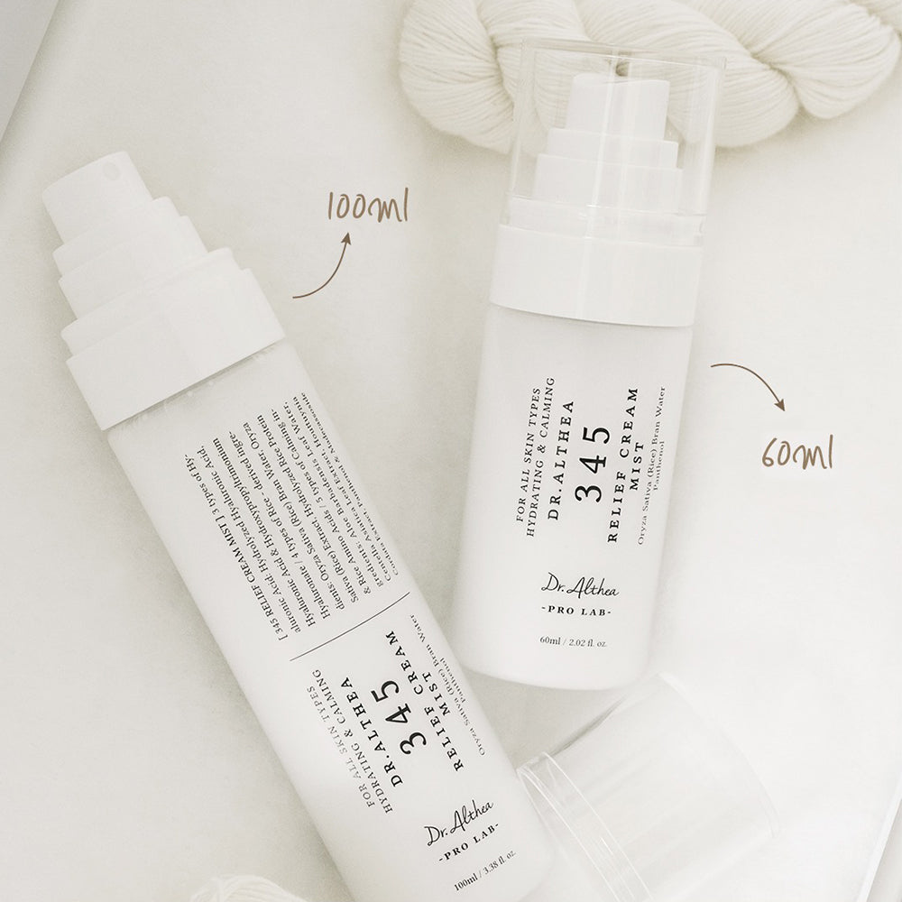 Dr. Althea 345 Relief Cream Mist - Gesichtsspray formuliert mit Panthenol und Hyaluronsäure, das zur Hydratisierung und zum Komfort der Haut beiträgt - 100 ml
