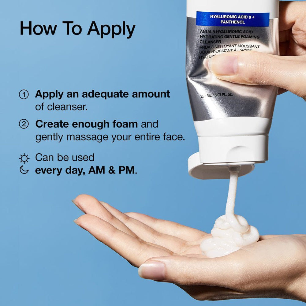 ANUA 8 Hyaluronsäure Feuchtigkeitsspendende Sanfte Reinigungsmilch