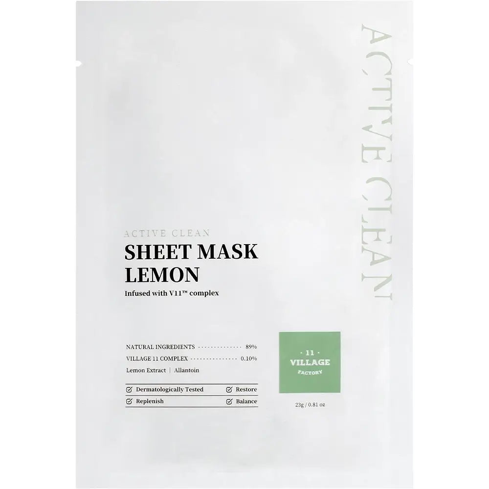 VILLAGE 11 FACTORY Active Clean Sheet Mask Lemon