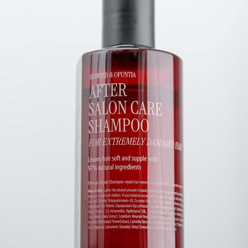 CURLY SHYLL After Salon Care Shampoo für geschädigtes Haar, intensive Nährpflege – tiefe Feuchtigkeit und Reparatur mit Meeresalgen und Hyaluronsäure, 360ml