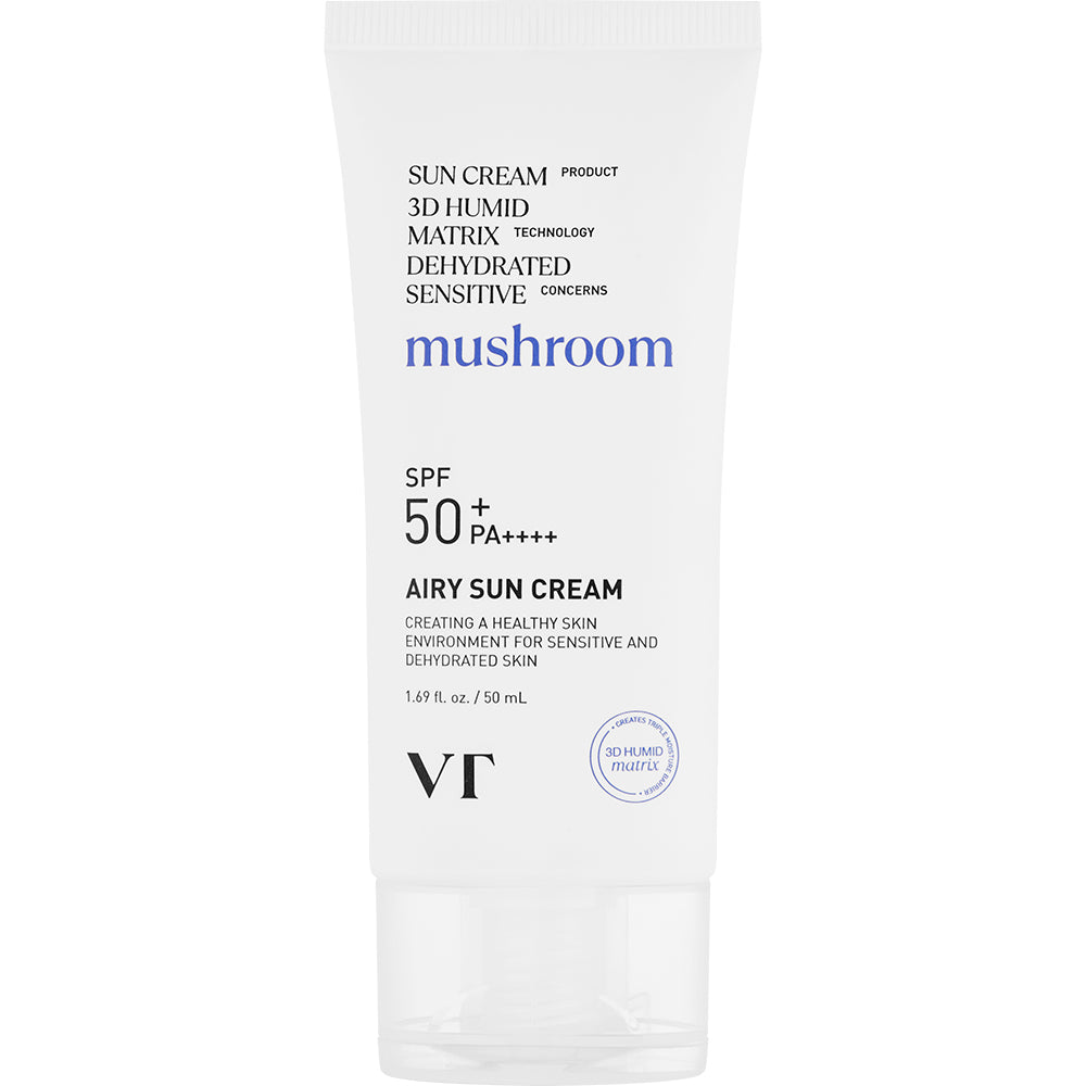 VT COSMETICS Airy Sun Cream Pilz Gesichtscreme - Schutz und Feuchtigkeitspflege, 50 ml