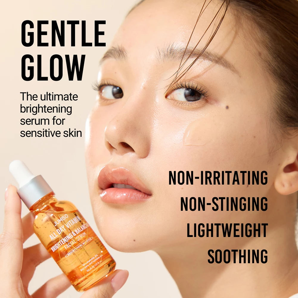 JUMISO All Day Vitamin Aufhellendes und Ausgleichendes Serum - Gesichtsserum mit Niacinamid und stabilisiertem Vitamin C zur Tonvereinheitlichung und Erhaltung der Ausstrahlung - 50 ml