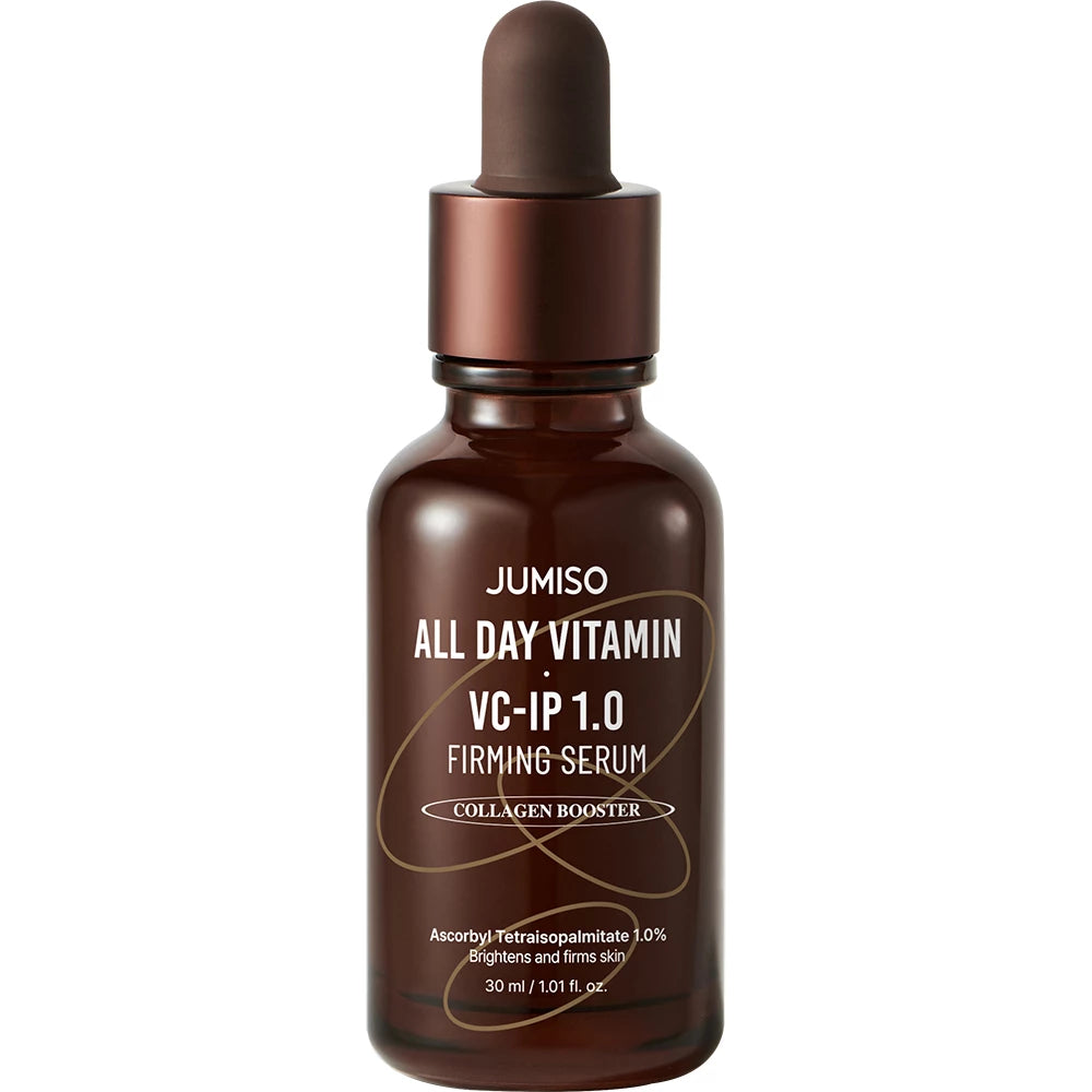 JUMISO All Day Vitamin VC-IP 1.0 Straffendes Serum - Gesichtsserum mit stabilisiertem Vitamin C (Ascorbyltetraisopalmitat) und Niacinamid zur Aufhellung des Hauttons und Reduzierung von Pigmentflecken - 30 ml
