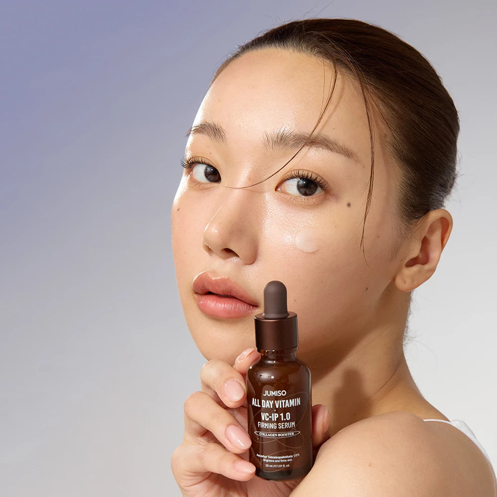 JUMISO All Day Vitamin VC-IP 1.0 Straffendes Serum - Gesichtsserum mit stabilisiertem Vitamin C (Ascorbyltetraisopalmitat) und Niacinamid zur Aufhellung des Hauttons und Reduzierung von Pigmentflecken - 30 ml