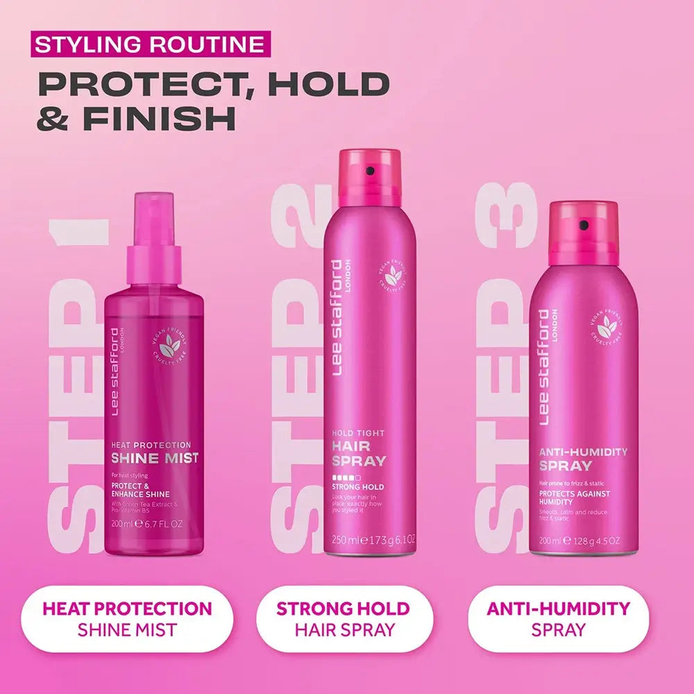 LEE STAFFORD Anti-Humidity Spray - Spray mit Anti-Frizz-Wirkstoffen und feuchtigkeitsbeständigen Inhaltsstoffen, das zur Verhinderung von statischer Aufladung und zur Glättung des Haares beiträgt - 200 ml