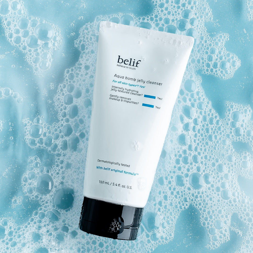 BELIF Aqua Bomb Gelee-Reiniger - Reinigungs-Gel formuliert mit Aminosäuren und Glycerin, das hilft, Make-up, Unreinheiten und überschüssigen Talg zu entfernen und den Hautkomfort zu bewahren - 160 ml