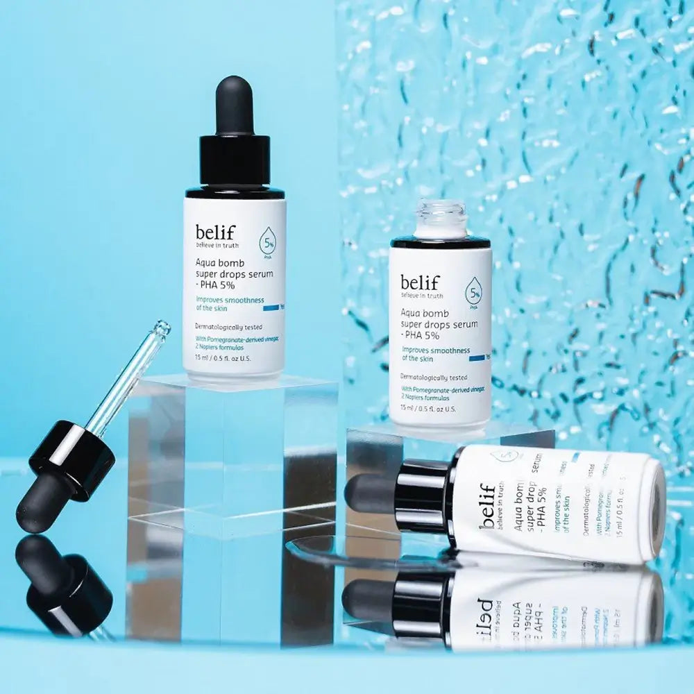 BELIF Aqua Bomb Serum für das Gesicht PHA 5% - Sanfte Peeling und intensive Feuchtigkeit, 15 ml