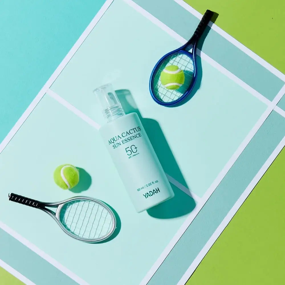 YADAH Aqua Cactus Sun - Essenz mit Opuntia Ficus-Indica Kaktus-Extrakt und Niacinamid, die zum Sonnenschutz und zur Hautfeuchtigkeit beiträgt - 60 ml
