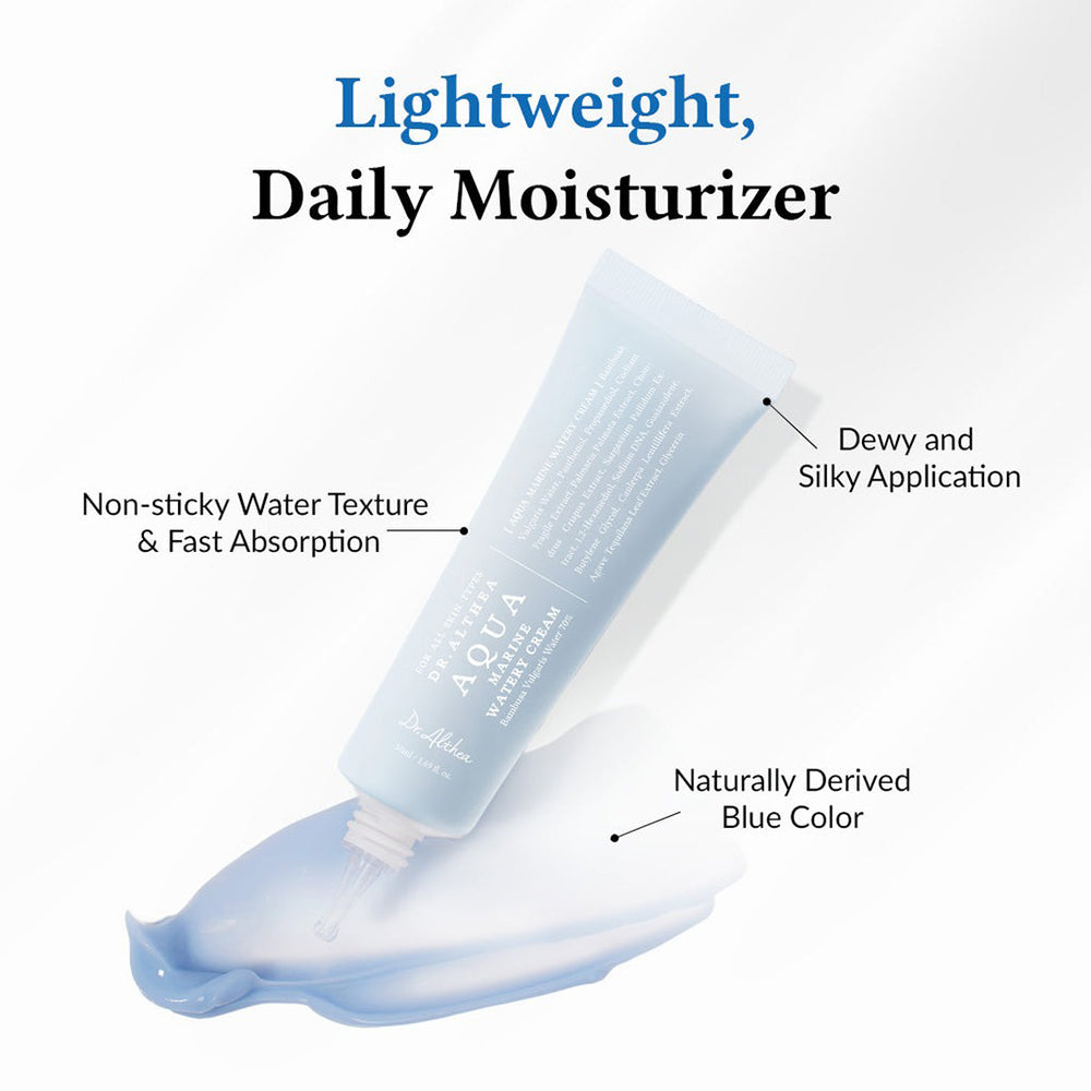 Dr. Althea Aqua Marine Watery Cream – Blaue Creme für Feuchtigkeit und Beruhigung, 50 ml