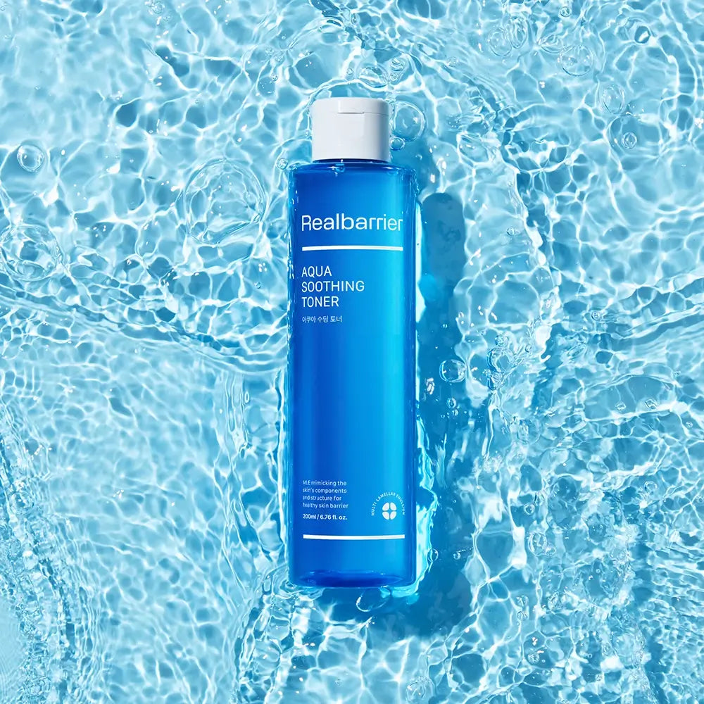 Real Barrier Aqua Beruhigungstoner Erneuerungstoner beruhigend für das Gesicht - intensive Feuchtigkeit und Linderung von Reizungen, 200 ml