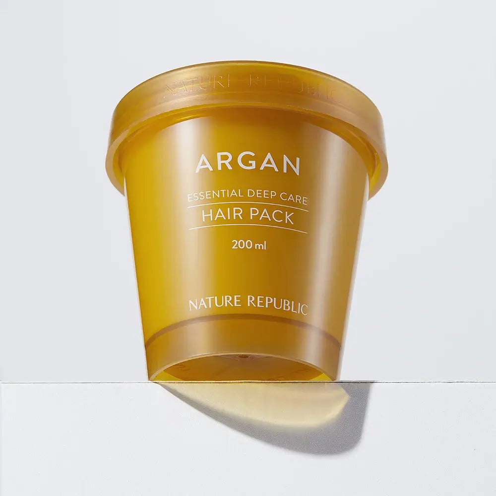 NATURE REPUBLIC Argan Essential Haarmaske für strapaziertes Haar - Intensive Feuchtigkeitspflege und Reparatur mit Arganöl, 200 ml