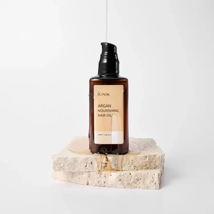 IUNIK Argan Nourishing - Haaröl formuliert mit Arganöl und pflanzlichen Ölen, das zur Hydratation des Haares und zur Erhaltung des Glanzes beiträgt - 100 ml