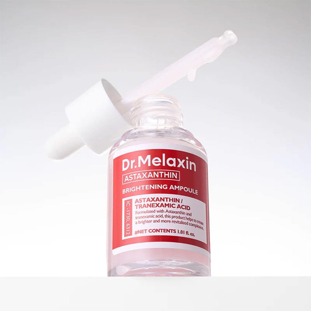Dr. Melaxin ASTAXANTHIN Aufhellende Ampulle - Gesichtsserum mit Astaxanthin und Tranexamsäure zur Vereinheitlichung des Hauttons und Reduzierung von Pigmentflecken - 30 ml