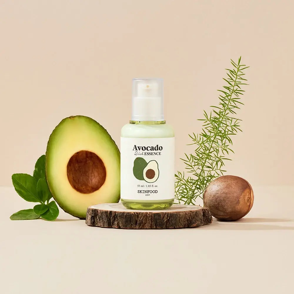 SKINFOOD Avocado Rich Essenz für das Gesicht 25% Avocado - Tiefenpflege und intensive Feuchtigkeit, 55 ml