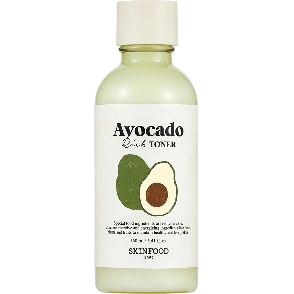 SKINFOOD Avocado Rich Toner - Gesichtswasser mit Avocado-Extrakt und Macadamiaöl für intensive Feuchtigkeitspflege - 160 ml