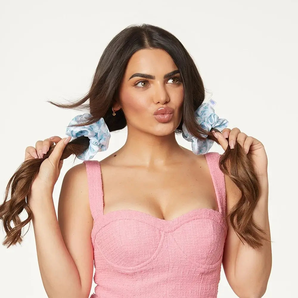 GLOV Barbie - Haargummi aus hochwertigem Stoff - Pink-Blau