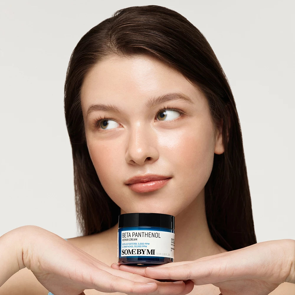 SOME BY MI Beta Panthenol Repair Cream - Gesichtscreme mit D-Panthenol (Provitamin B5) und Beta-Sitosterol zur Stärkung der Hautbarriere, Beruhigung von Rötungen und 100-stündiger Feuchtigkeitsversorgung - 50 ml