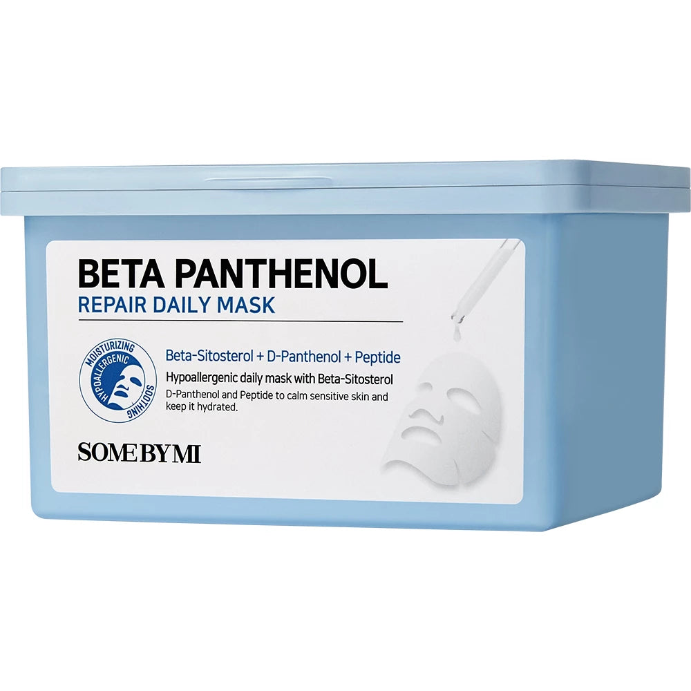 SOME BY MI Beta Panthenol Repair Daily Mask - Set mit 30 Gesichtsmasken mit D-Panthenol und Beta-Sitosterol zur Feuchtigkeitsversorgung und Stärkung der Hautbarriere - 30 Stk.