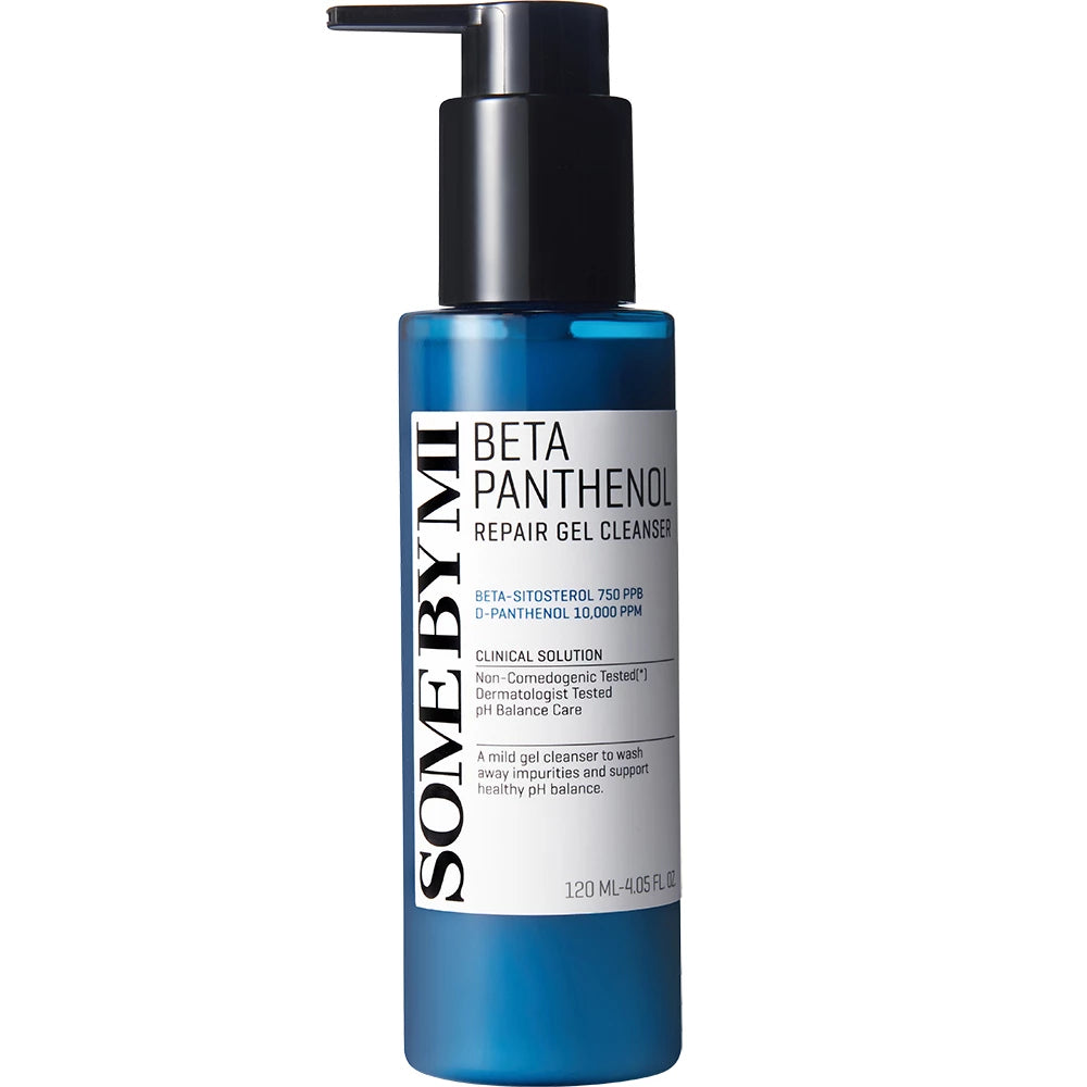 SOME BY MI Beta Panthenol Repair Gel Cleanser - Reinigungsgel mit niedrigem pH-Wert, formuliert mit D-Panthenol und Beta-Sitosterol, das zur Reinigung von Unreinheiten und überschüssigem Talg beiträgt und die Hautfeuchtigkeit und das Gleichgewicht aufrechterhält - 120 ml