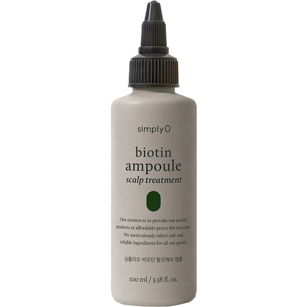 SIMPLYO Biotin Ampoule Kopfhautbehandlung - Serum für die Kopfhaut mit Biotin und Weißweidenrindenextrakt zur Reduzierung von Haarausfall und Keratinkontrolle - 100 ml