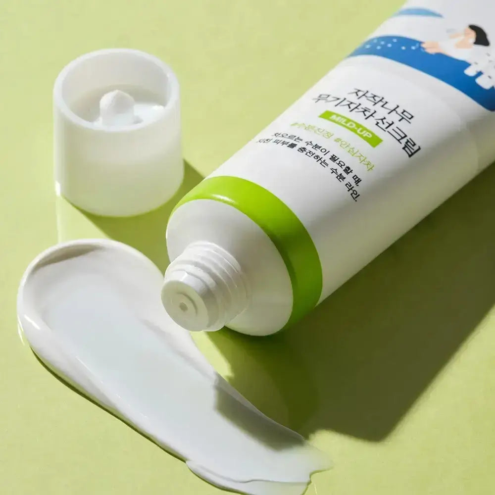 ROUND LAB Birch Juice Mild-up Sonnenschutz SPF 50 - Gesichtscreme mit Zinkoxid und Hyaluronsäure, die zum Sonnenschutz der Haut und zur Aufrechterhaltung der Feuchtigkeit beiträgt - 50 ml