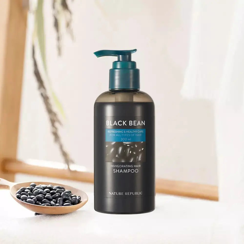 NATURE REPUBLIC Black Bean Sampon Revigorant cu Fasole Neagra - Fortificare si Hidratare Scalp, 300 ml