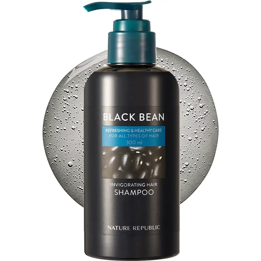 NATURE REPUBLIC Black Bean Sampon Revigorant cu Fasole Neagra - Fortificare si Hidratare Scalp, 300 ml