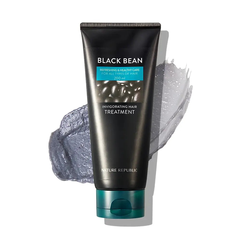 NATURE REPUBLIC Black Bean Haarbehandlung - Kopfhautpeeling und intensive Feuchtigkeitspflege, 200 ml