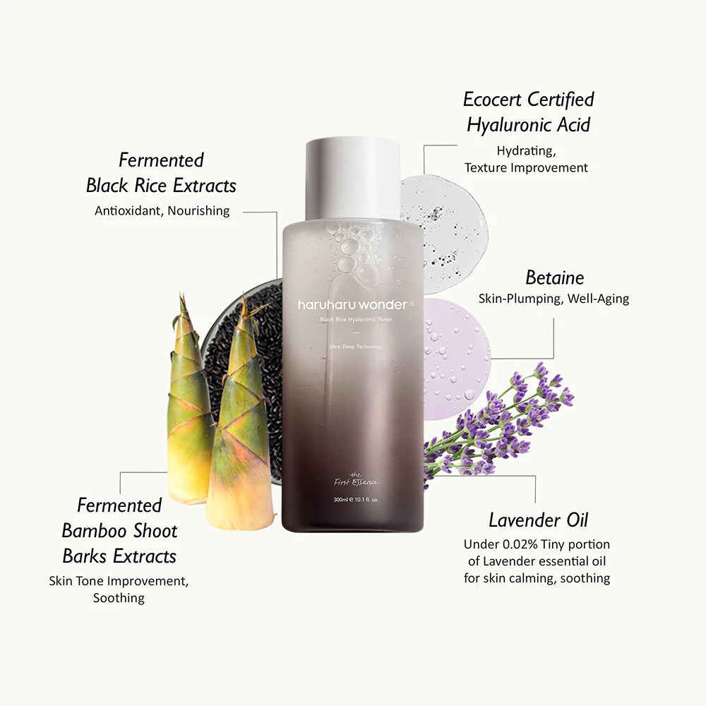 HARUHARU WONDER Black Rice Hyaluronic Toner - 300 ml