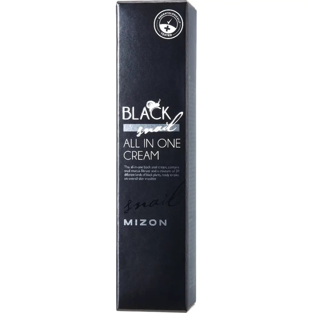 MIZON Black Snail All In One - Gesichtscreme mit schwarzem Schneckenschleim und Niacinamid zur Hautfeuchtigkeit und Komfort - 35 ml