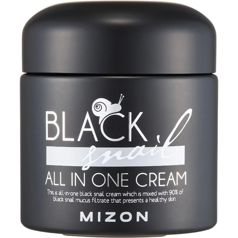 MIZON Black Snail All In One - Gesichtscreme mit schwarzem Schneckenschleim und Niacinamid zur Hautfeuchtigkeit und -komfort - 75 ml