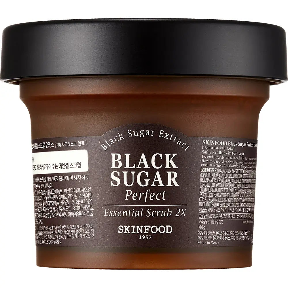 SKINFOOD Black Sugar Perfect Peeling Mask - Sanfte Exfoliation & Natürlicher Glanz, 100 ml