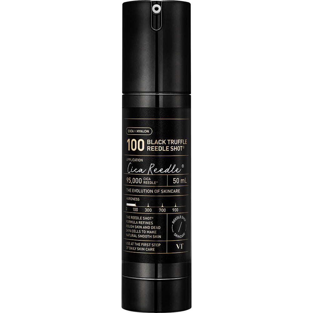 VT COSMETICS Black Truffle Reedle Shot 100 - Gesichtsserum mit italienischem schwarzem Trüffelextrakt und 24K Gold - 50 ml