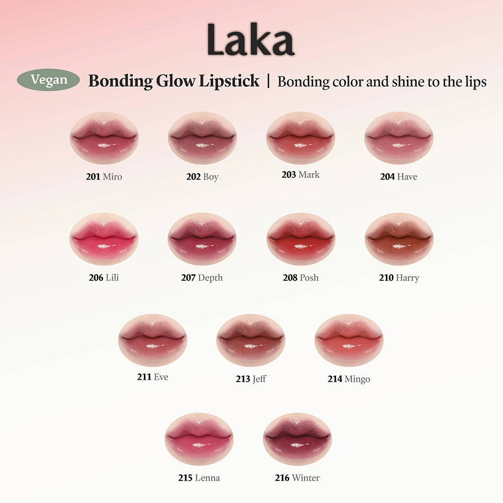 LAKA Bonding Glow Lipstick ruj 203 Mark - hidratare si stralucire, 3.7 gr