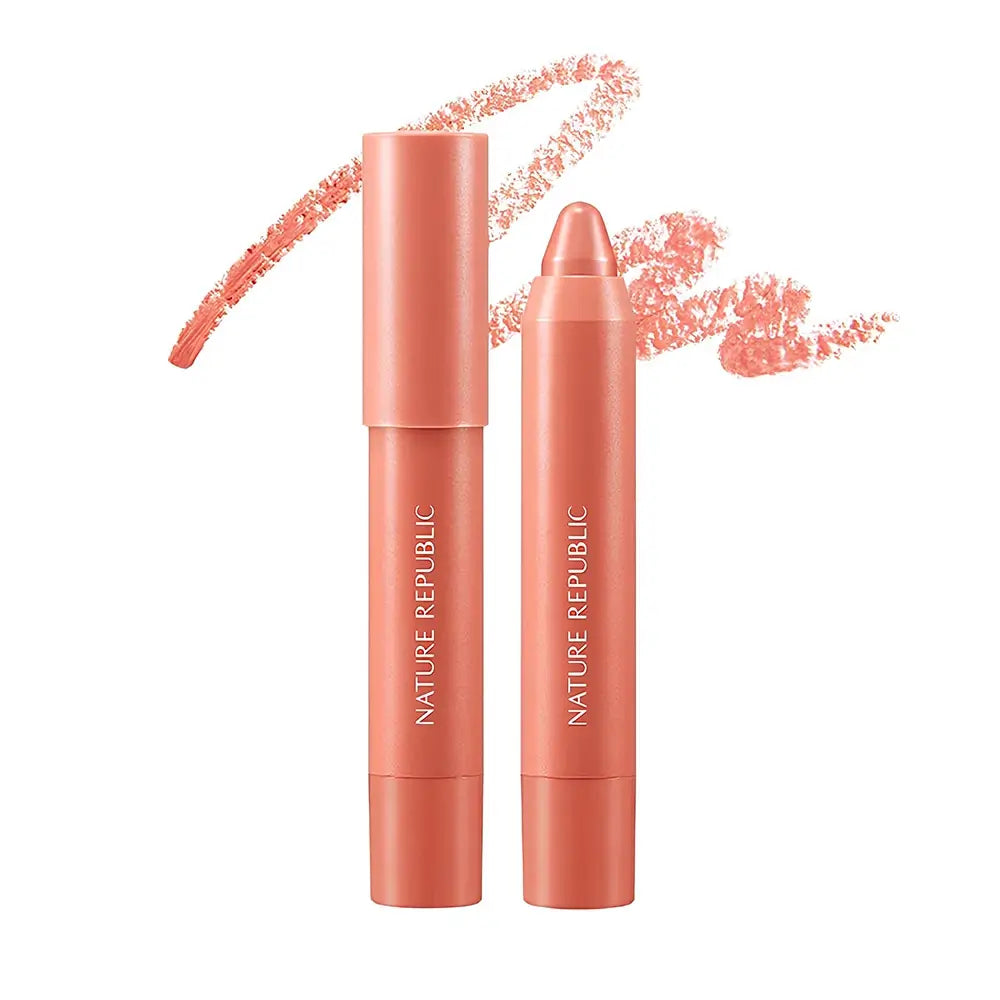 NATURE REPUBLIC By Flower Eco Crayon Lip Velvet - 01 Angel Blush