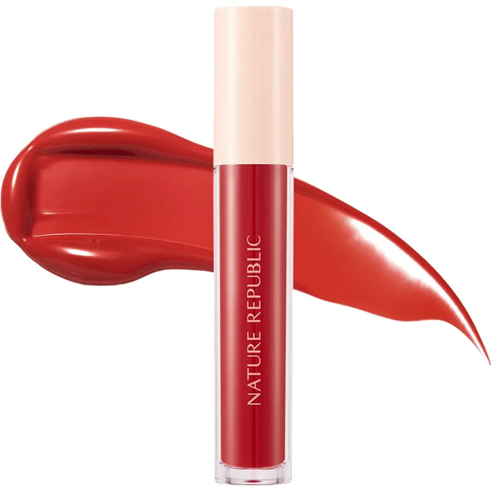 Nature Republic By Flower Lippen-Tönung 01 Crushed Cherry - intensive Feuchtigkeit und leuchtende Farbe, 4,5g
