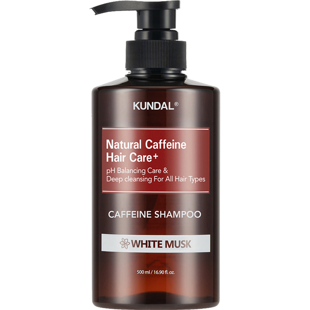 KUNDAL Natürliches Koffein Haarpflege - Shampoo mit Koffein und Salicylsäure (BHA) zur Kopfhautpflege und Stärkung des Haares - 500 ml