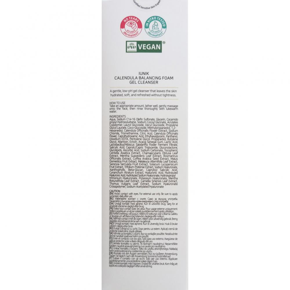 IUNIK Calendula Ausgleichendes Schaum-Gel Reinigungsmittel 150 ml