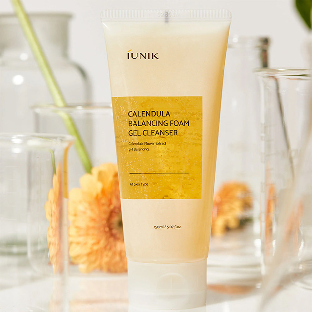 IUNIK Calendula Ausgleichendes Schaum-Gel Reinigungsmittel 150 ml