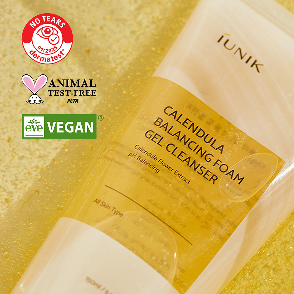 IUNIK Calendula Ausgleichendes Schaum-Gel Reinigungsmittel 150 ml