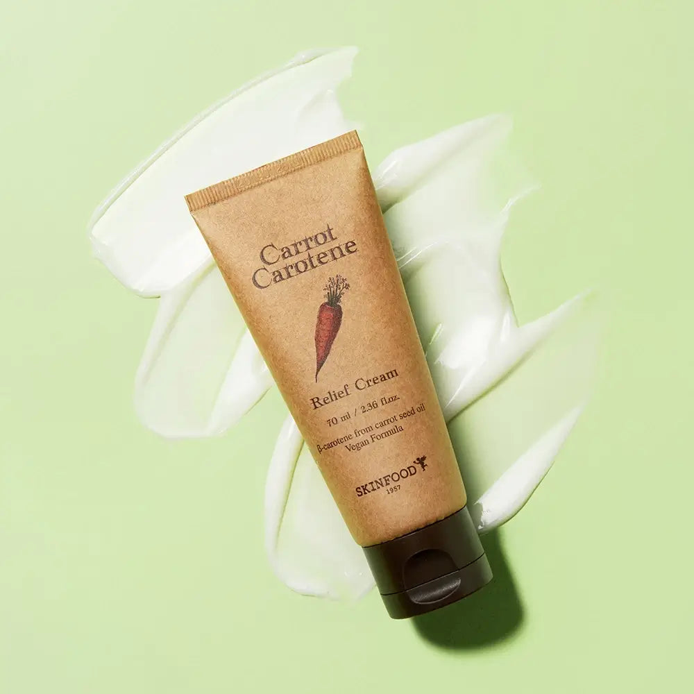 SKINFOOD Karotten-Carotin-Pflegecreme - Gesichtscreme mit Karottenextrakt und Karottensamenöl zur Feuchtigkeitsversorgung und Beruhigung empfindlicher Haut - 70 ml