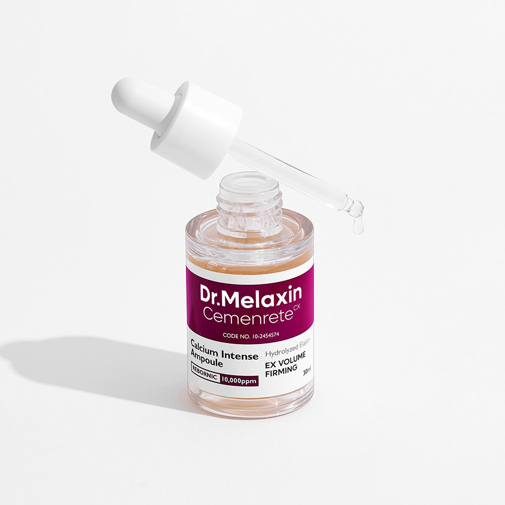 Dr. Melaxin Cemenrete Calcium Intense Ampoule Plus - Gesichtsserum mit Calciugluconat und Adenosin zur Stärkung der Hautstruktur und Verbesserung von feinen Linien - 30 ml