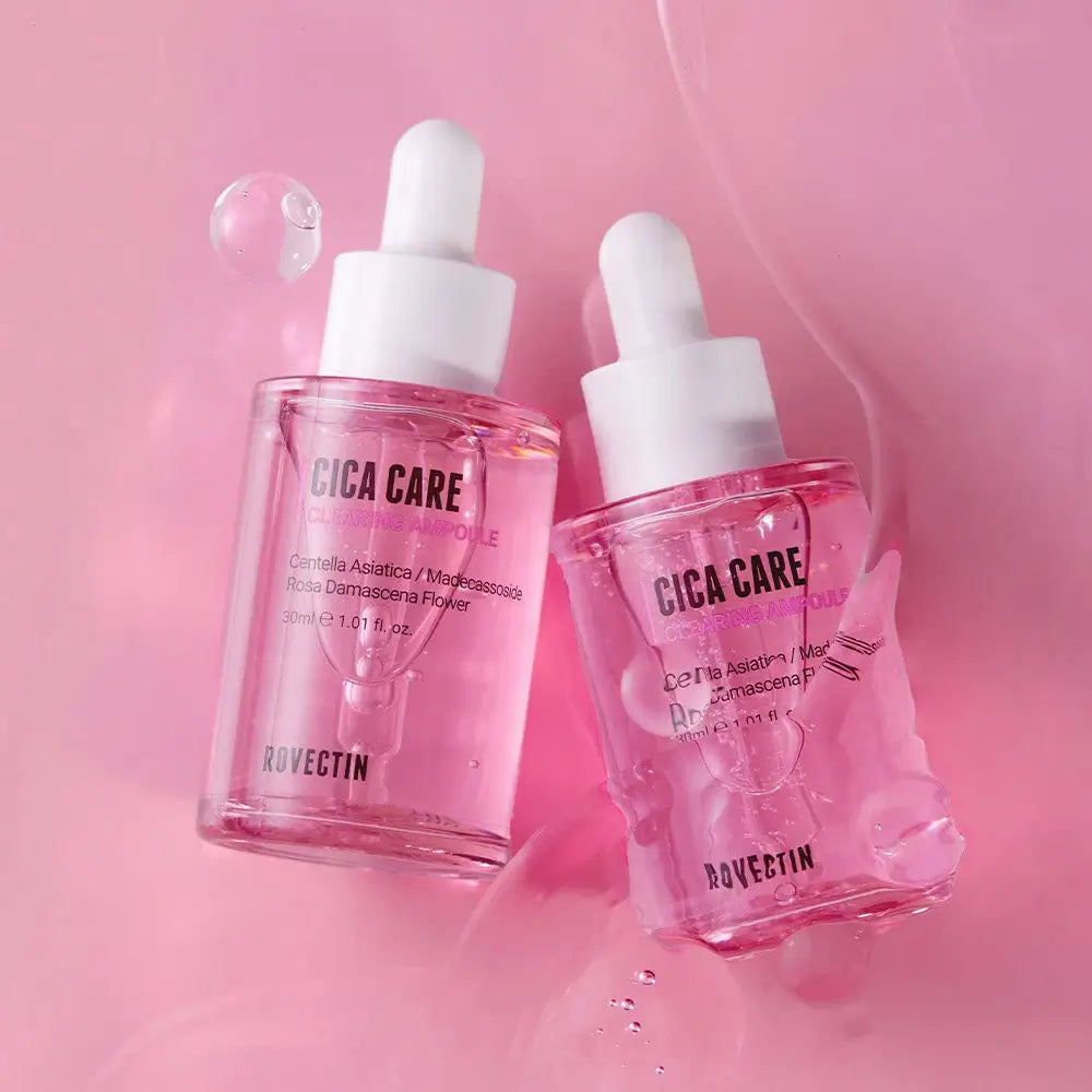 ROVECTIN Cica Care Clearing Ampoule - Gesichtsserum mit Centella Asiatica und Calamin zur Linderung von Reizungen, Reduzierung von Entzündungen und tiefenwirksamer Hautfeuchtigkeit - 30 ml