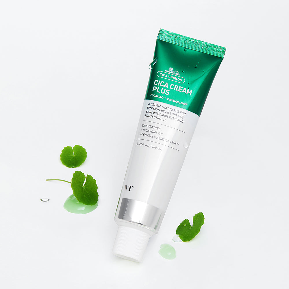 VT COSMETICS Cica Cream Plus - Feuchtigkeitsspendende Gesichtscreme mit Centella Asiatica Extrakt und Hyaluronsäure - 100 ml