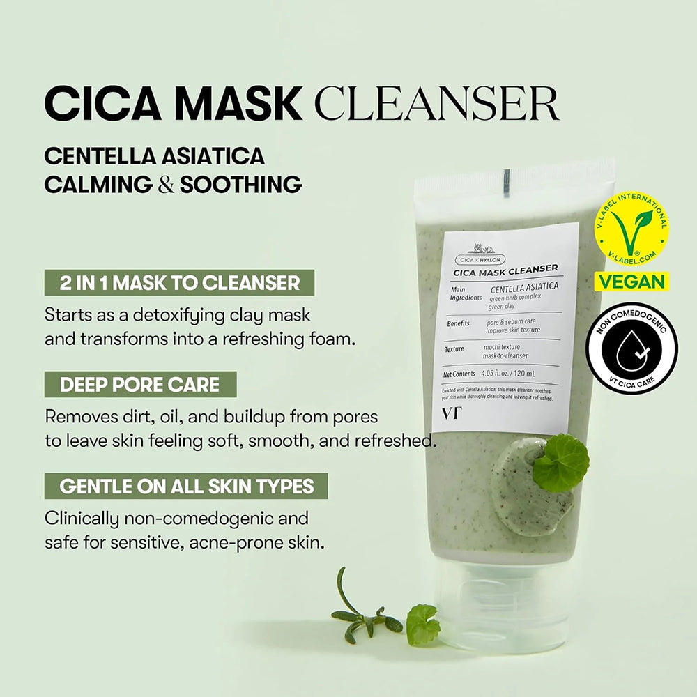 VT COSMETICS Cica Mask Cleanser 2 in 1