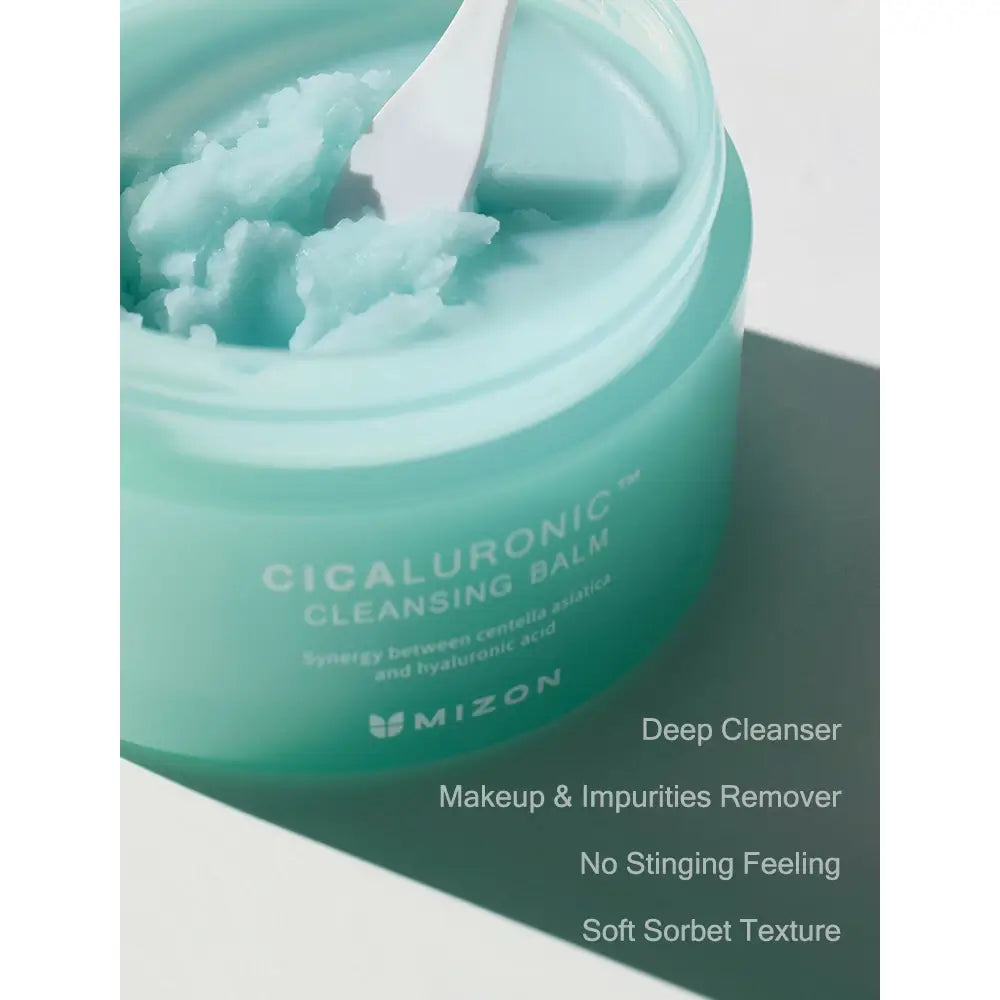 MIZON Cicaluronic Reinigungsbalsam – Reinigungsbalsam formuliert mit Centella Asiatica und Hyaluronsäure, der hilft, Make-up, Sonnenschutz, überschüssigen Talg und Unreinheiten zu entfernen und die Hautfeuchtigkeit zu erhalten – 80 ml