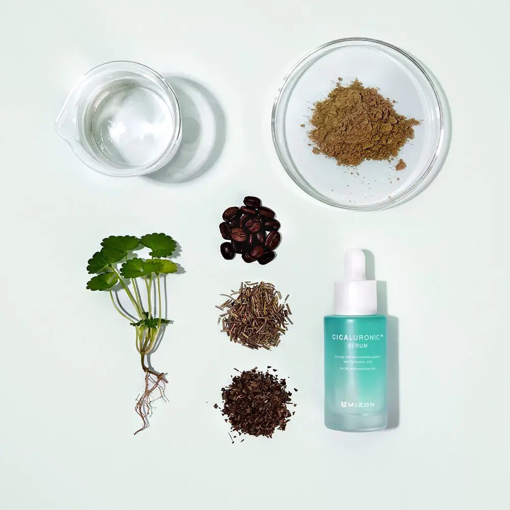 Mizon Cicaluronic Serum - Intensive beruhigende und feuchtigkeitsspendende Gesichtsbehandlung, 30 ml